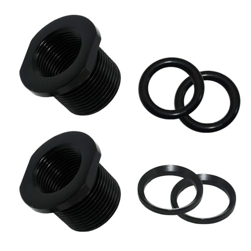 2 Pcs Thread Adapters and Rubber&Metal Washers, Replacement Kit, 1/2-28 to 5/8