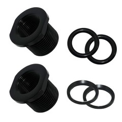 2 Pcs Thread Adapters and Rubber&Metal Washers, Replacement Kit, 1/2-28 to 5/8