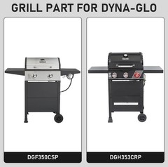 Grill Parts for Dyna-Glo DGH474CRP DGH450CRP,Grill Replacement sliver-black