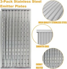 BBQ-PLUS 17 Inch Emitter Plates Replacement for Charbroil Tru Infrared Grill