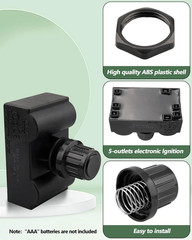 Fit for Charbroil Grill Ignitor Replacement Kit 5-Outlets Electronic Ignition Mo