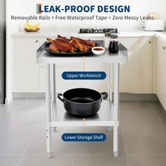 Equipment Grill Stand Table 12x24x30 Inch Stainless Steel NSF Certified 400 Lbs