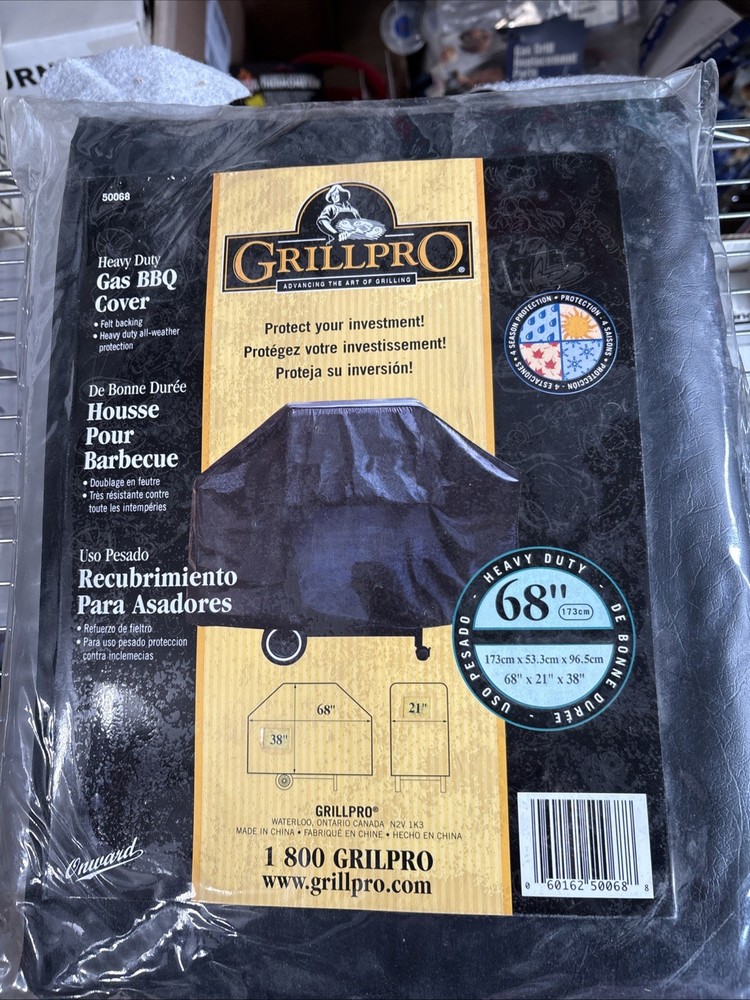 Grill Pro Grill Part # 50068 – Grill Cover Heavy Duty 68” Smoother Texture