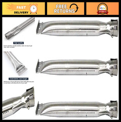 Universal 15″ x 1″ Stainless Steel Grill Burner for 3-Burner Gas Grills, Fits Mu