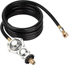 High-Quality 12FT Two-Stage Propane Hose for RV, Grill & More – Brass & Rubber
