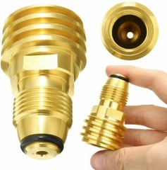 Convertor Propane LP TANK POL Service Valve to QCC Type 1 Outlet Brass Adapter