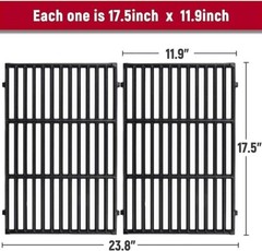 2 PCs Grill Grates Replacement for Weber Spirit 300 Series Weber 7638 NEW