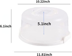 Large 10 Inch Cake Carrier Keeper Stand with Handles and Lids Container for Tran