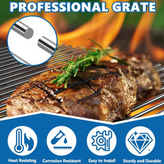 Safbbcue 66803/66096 18.75″ Stainless Steel Cooking Grates Replacement Parts for