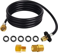 350psi Soft Nose P.o.l Valve With 12 Feet Propane Weed Burner Torch Hose Adapter