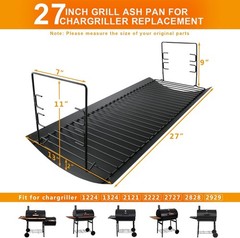 27″ Ash Pan for Chargriller 1224, 1324, 2121, 2222, 2727, 2828 Charcoal Grills