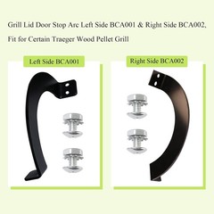 Grill Lid Hinge Kit & Door Stop Arc 74050/74051 – Fits Multiple Grill Models