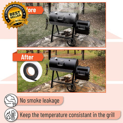 Smoker Gasket – 15 Ft, 1/2″X1/8″, High Temp Grill & BBQ Gasket