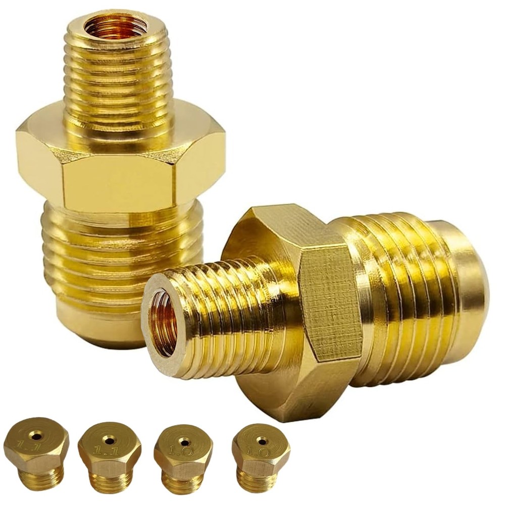 MCAMPAS Propane Gas Jet #57 Brass Orifice Replacement for 0.625 inches, Gold