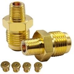 MCAMPAS Propane Gas Jet #57 Brass Orifice Replacement for 0.625 inches, Gold