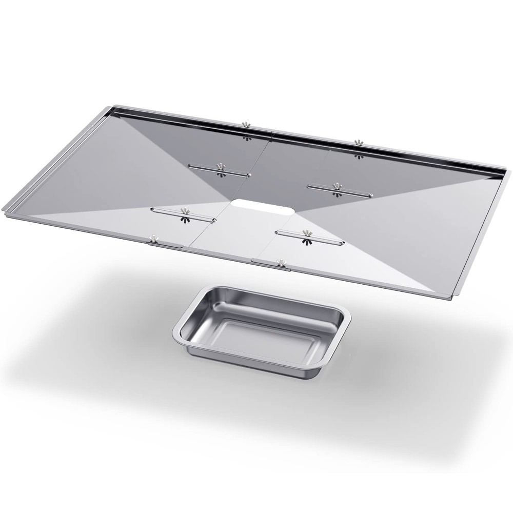 Geesta Grill Grease Tray Set, Stainless Steel Replacement 24-27inch