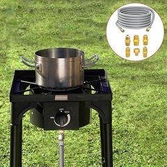 24 FT Propane Hose Extension – High Pressure Braided Gas Line for Grill/Fire Pit