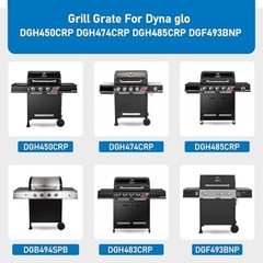 Cast Iron Grill Cooking Grates Replacement for 4 & 5 Burner Gas Grills, Fits Dyn