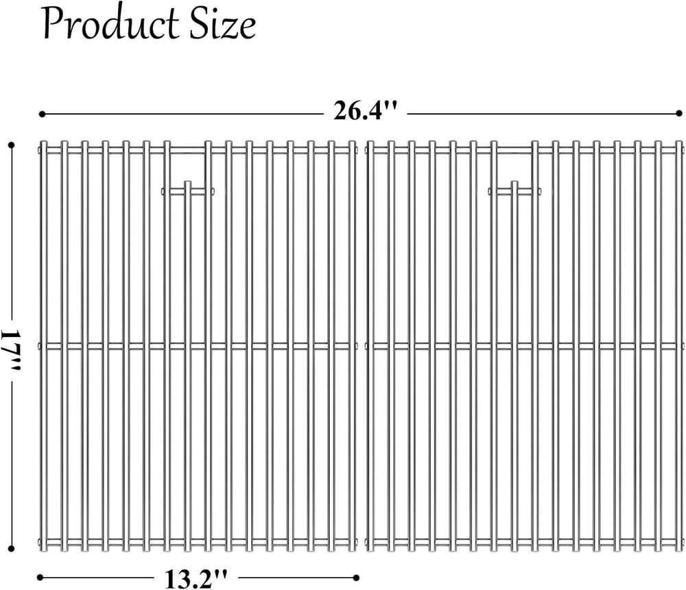 17 Inch Grill Grates for Home Depot Nexgrill 720-0830H, 720-0830D, 720-0783E, 72