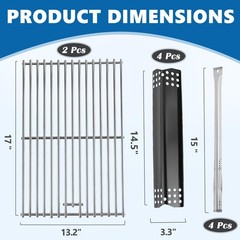 4 Burner Grill Replacement Parts Kit for Nexgrill, Kenmore, Master Forge, BHG