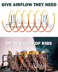 Rib and Roast Rack for Big Green Egg, Turkey Roasting Large, U-Roasting