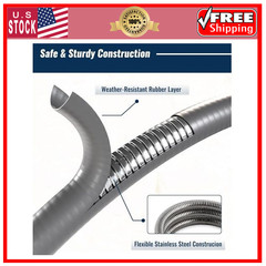 40 Feet 3/8 inch ID Natural Gas Grill Hose with Quick Connect Fittings, Natur…