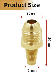 3/8″ Flare X 1/8″ NPT Gas Orifice Jets Nozzle,Propane Orifice Connector Brass Tu