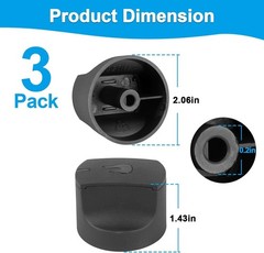 Grill Control Knobs Replacement for Charbroil Classic 280 2-Burner, 360 3-Bur…