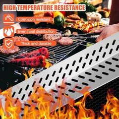 Stainless Steel 5pcs 16631 Flame Tamer Flavor bar and 4pcs 16520 Heat Plate