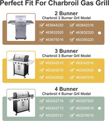Grill Replacement Parts for Charbroil 3 Burner 463242516 463242515 463355220 463