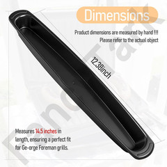 14.5″ Long Grill Oil Grease Catcher Drip Tray Pan for George Foreman Grill Repla
