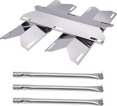 Ultimate Grill Repair Kit with Burners & Heat Shields for Charmglow & Nexgrill