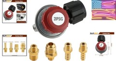 0-20 PSI Adjustable High Pressure Propane Regulator Valve Kit, /Type1 Regulat…
