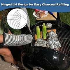 22” Charcoal Grill Replacement Parts – Hinged Cooking Grate & One-Touch Cleanin