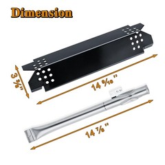 Grill Flame Tamers 6pcs Porcelain Enamel Heat Plates 14 9/16″ x 3 3/8″ – Fits
