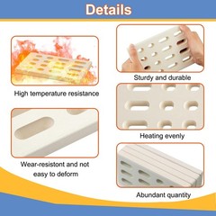 Ceramic Brick Flame Tamer Heat Plate Replacement for Grill 4 Pack 7×4 Inch