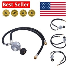Durable 2ft Y-Splitter Propane Regulator with Double Hoses for Safe Outdoor Use