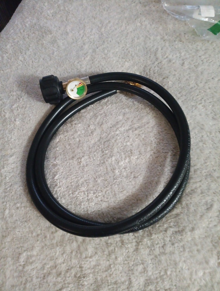 5 FT Propane Hose Adapter with Propane Tank Gauge