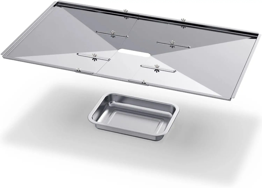 Grill Grease Tray Set, Stainless Steel Grill Replacement Parts