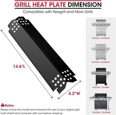Unicook Grill Heat Plates for Nexgrill 720-0888, 720-0888N, 720-0830H, Backyard,