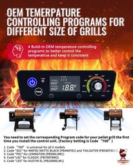 Upgraded Trapezoid Control Panel Replacement for Pit Boss Wood Pellet Grill – Ho