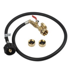 3FT Propane For Refill Adapter with Brass Fittings Gauge and Control Valve