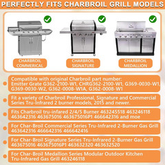 Grill Emitter Grates 17 1/8 X 9 3/8 for Charbroil Tru-Infrared 2 Burner