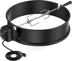 Only Fire Black Steel Rotisserie Ring Kit for Weber 22″ Charcoal Kettle US