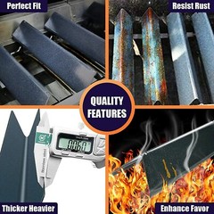 5 Pack 15.3 inch Porcelain Flavorizer Bars For Weber Spirit 300 310 E310 S310 S3