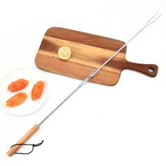 Set of 4 Extendable BBQ Grill Forks Stainless Steel for Outdoor Roasting