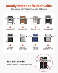 8-Pack 17in Porcelain-Enameled Steel Flavorizer Bars & Heat Deflectors