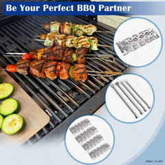 4-pk Grill Heat Plates Ceramic Briquette for Brinkmann Nexgrill Turbo Captn Cook