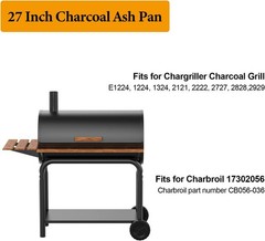 Aluminum Steel 27 Inch Ash Pan Replacement Parts for Chargriller Charcoal 1224