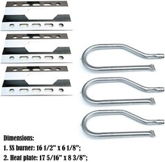 Heat Plates Tube Burners Repair Kit Set BBQ Gas Grill Parts for Costco Kirkland
